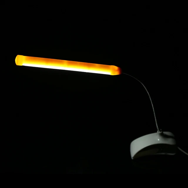 HD USB LED Light Clip-on Clamp Bed Table Study Desk Reading Lamp Yellow Hot