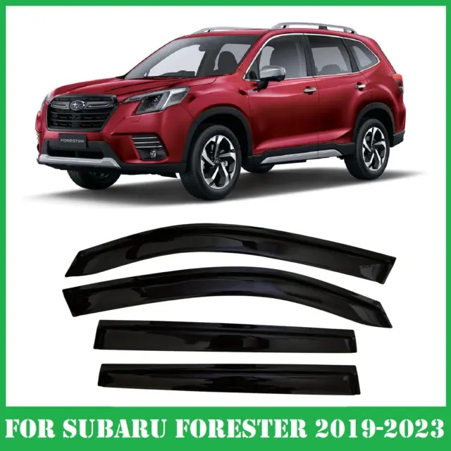 Smoke Tinted Window Visors Deflectors Rain Guards for Subaru Forester 2019-2023