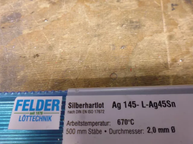 1kg Felder Silberhartlot(blank) AG145-L-Ag45SN