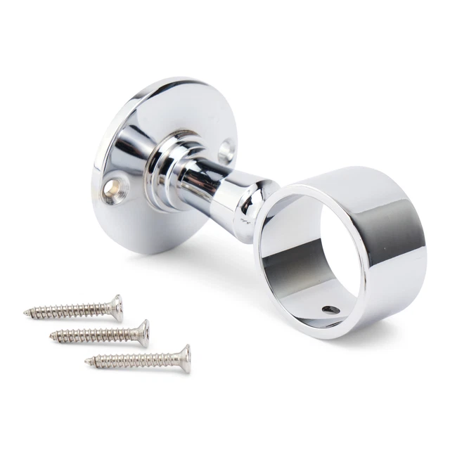 Martim Handlaufhalter für 30mm Tau aus Messing verchromt 8cm hoch Dekoration