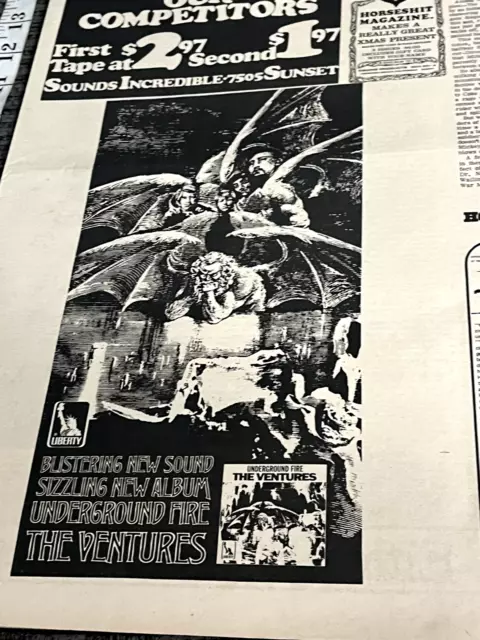 vintage the ventures liberty 1968 newspaper ad concert original