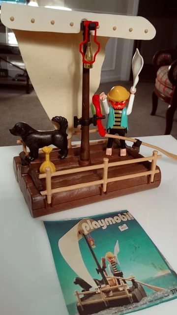 PLAYMOBIL 3793 VELA Balsa Pirata Vintage de 1990 Incompleta EUR