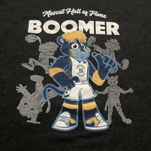 Nba Boomer Rapper INDIANA PACERS NBA mascotte baby-boomer T-shirt graphique Hall of Fame ...