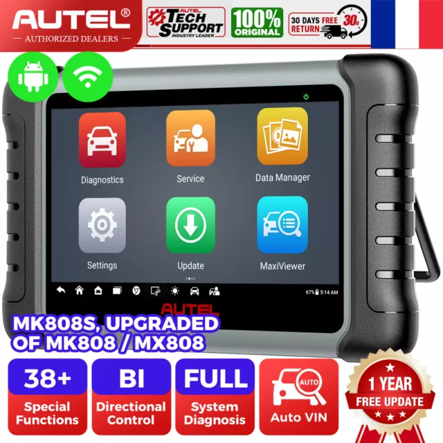 Autel MaxiCOM MK808S MK808 PRO Auto scanners OBD Français Systèmes Complète Wifi