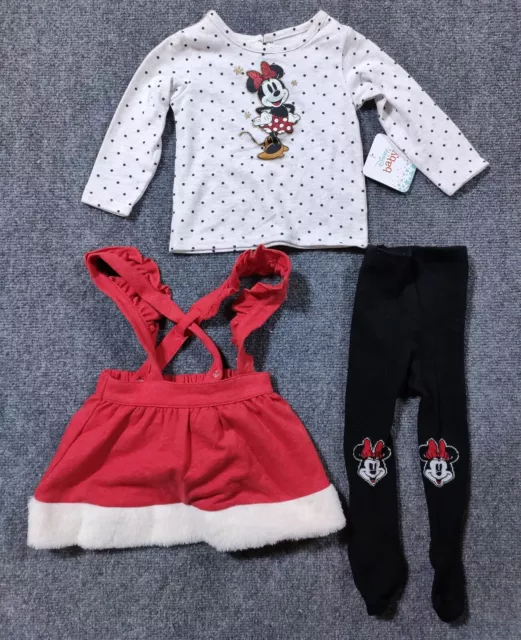 Minnie Mouse Dress Disney Baby 3-6 Months Baby Girls Leggings Long Sleeve Shirt