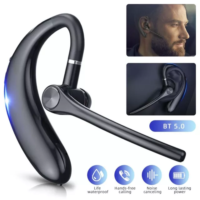 Upgraded Handsfree Business Bluetooth Headphone Earphone Stereo Ear Hook Headset