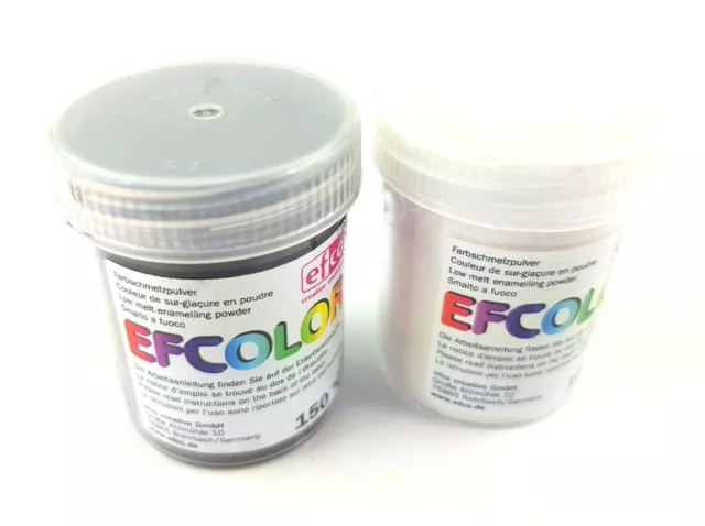 Efcolor Farbschmelzpulver Emaillieren 25ml weiß, schwarz, transparent SERAJOSY