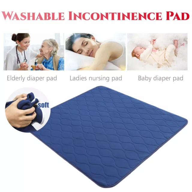 Washable Incontinence Bed Pad Adult Diapers Mat Mattress Protector Elderly Kids