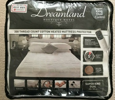 dreamland boutique dual control mattress protector superking