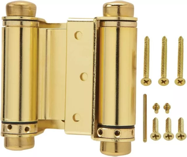 Double Action EVERBILT Spring Door hinges 3" satin brass finish