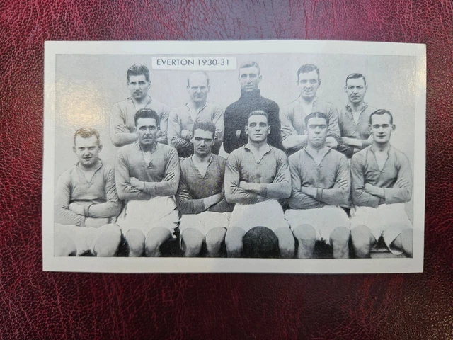 FUSSBALL 1962 DC Thomson Handelskarte - EVERTON 1930-31 inkl. DIXIE DEAN