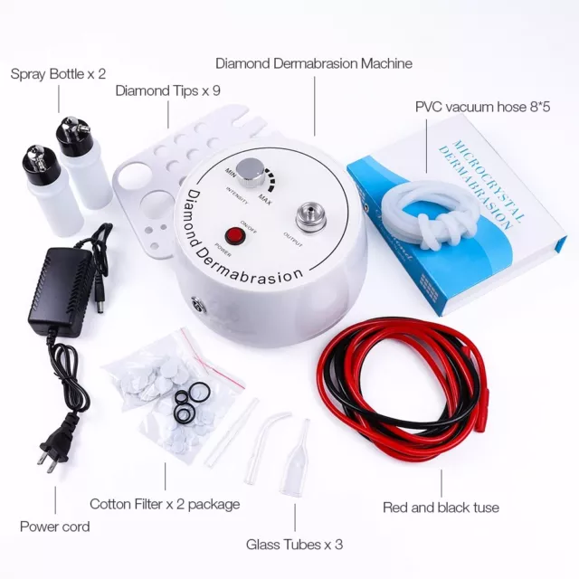 3 in 1 Diamond Microdermabrasion Dermabrasion Facial Skin Peel Vacuum Machine UK 2