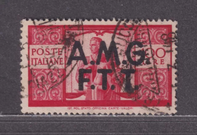 Italy Trieste Post WWII Scott 14 Used 1947 100l Overprinted AMG FTT SCV $45