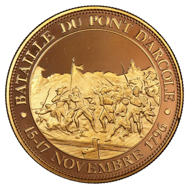 Francia Medaglia Napoleone Bonaparte Battaglia Ponte Arcole 1796 cupronickel Oro