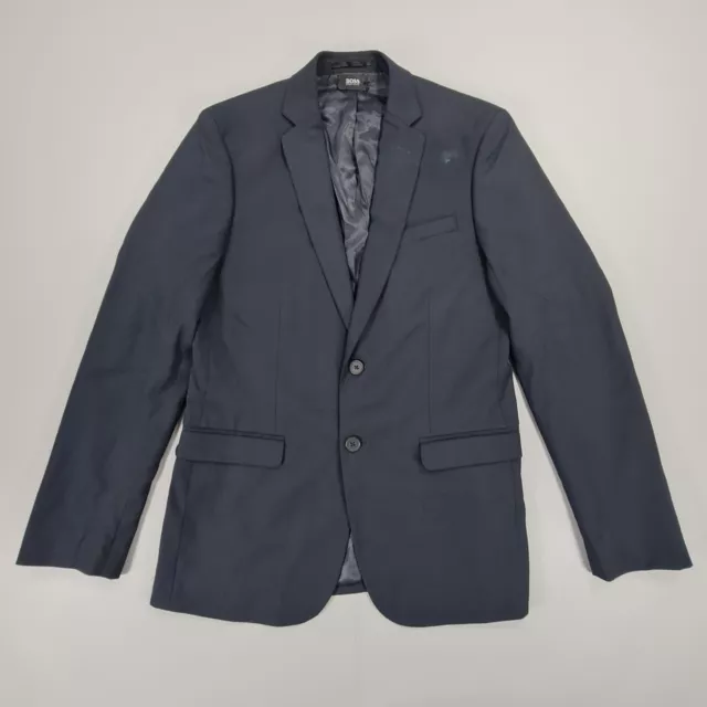 Hugo Boss Mens Suit Jacket Navy Blue 38 R Wool Blazer