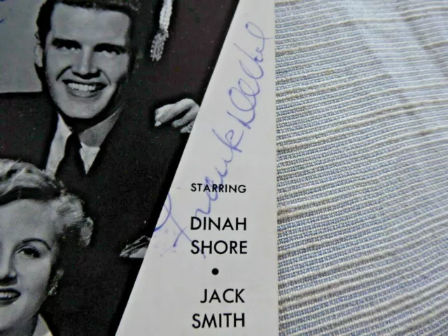 VINTAGE SIGNED PHOTOGRAPH JACK SMITH THE OXYDOL SHOW DINAH SHORE M WHITING 1940s 3