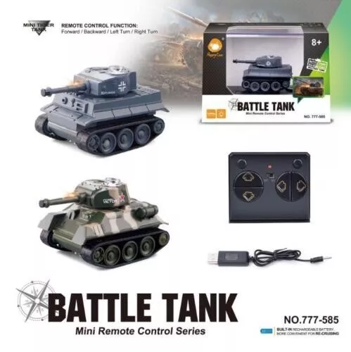 Mini RC Battle Tank Remote Control Scale High Simulation Speed Kid Boy Toy Gift 3