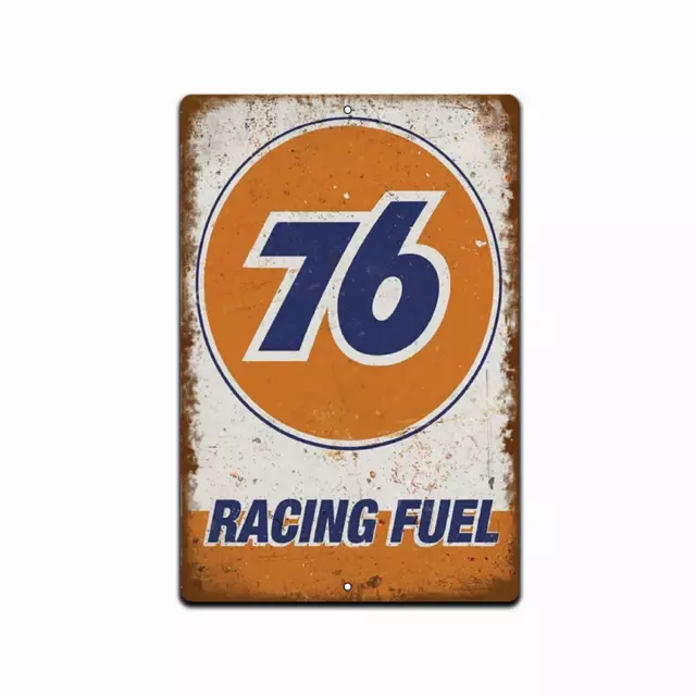 76 Racing Fuel, Gas Station, Garage, Auto Shop, Retro Tin Sign Vintage Looking