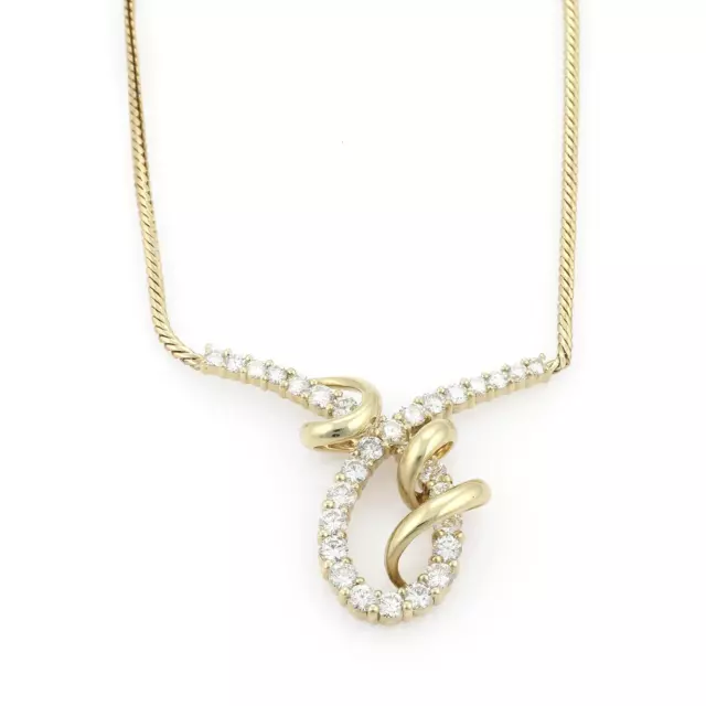 Jose Hess 14k Yellow Gold 3ctw Diamond Fancy Design Necklace Jose Hess 14k Yellow Gold 3ctw Diamond Fancy Design Necklace