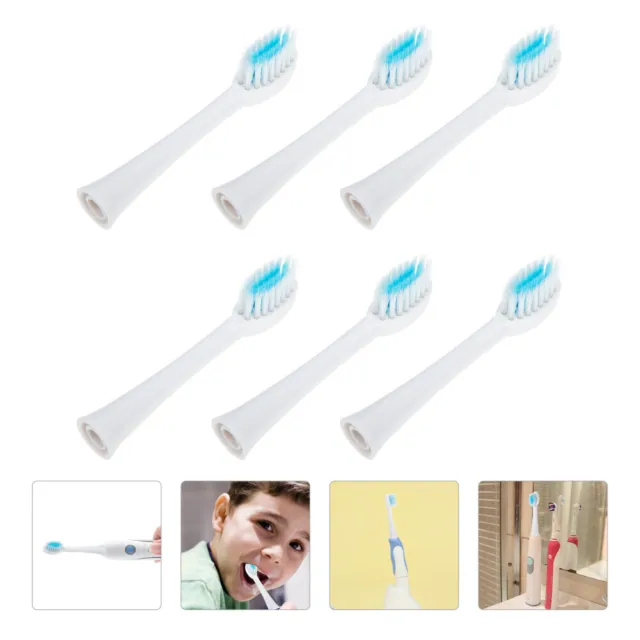 6 piezas de cabezales de repuesto para cepillos redondos dedicados a la higiene bucal