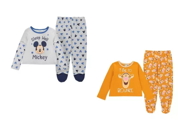 Pyjama garçon Mickey Mouse ou Tigrou officiel Disney du 0 au 24 mois