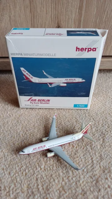 Modellflugzeug Herpa Air Berlin Boeing 737-800 1:500