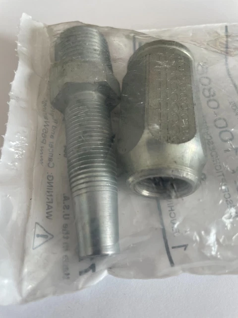 thumbnail image 2 of Gates 3/8" Reusable Hydraulic Coupler – Solid Fitting For 1-Wire Hose, USA Made 2 of 6