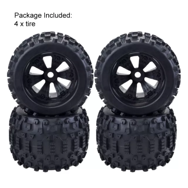 4PCS 170mm Wheel Rim & Tires for 1/8 Monster Truck  E-MAXX Savage Racing RC Car 3