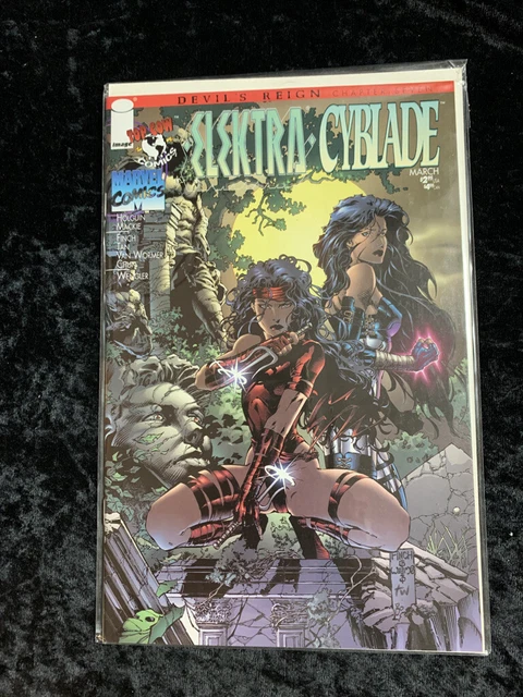 Elektra / Cyblade Devil's Reign Chapter 7 Image Marvel COA Top Cow