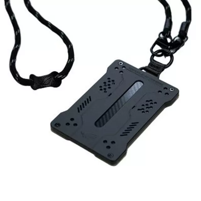 ASUS ROG Business Work ID Card Badge Holder Vertical Metal Case With Neck Strap 3
