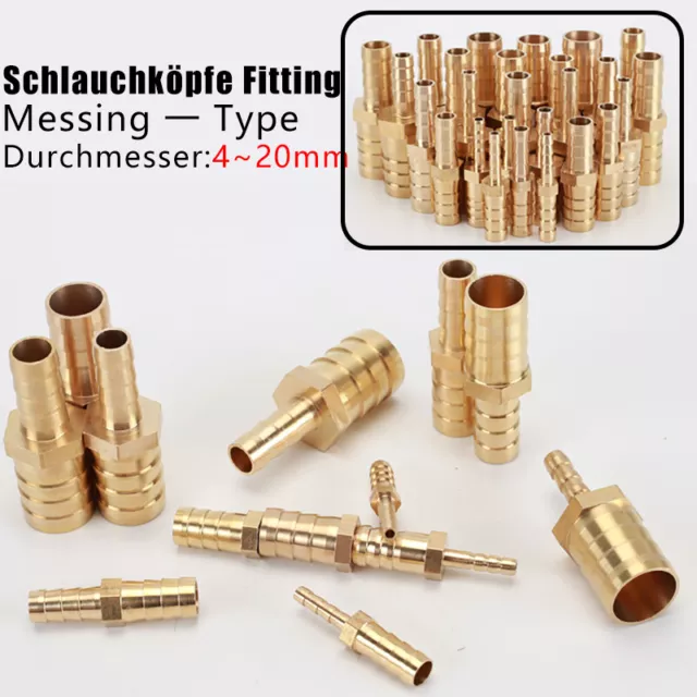 Messing 一 Type Reduzierstück Fittings Schlauchverbinder aus Messing Durch 4~20mm