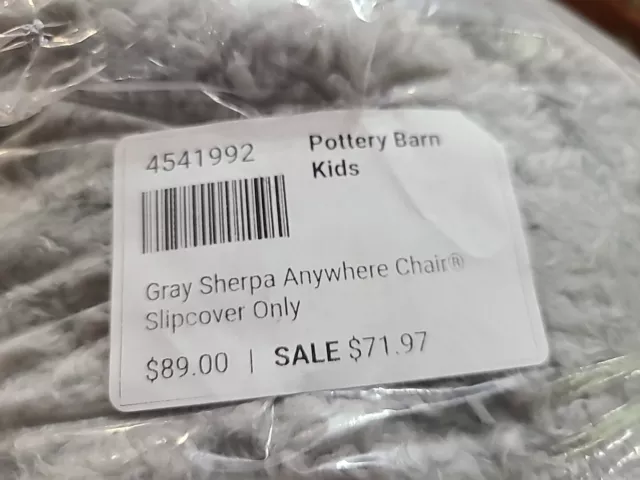 Gray Sherpa Anywhere Chair Slipcover Only Pottery Barn Kids