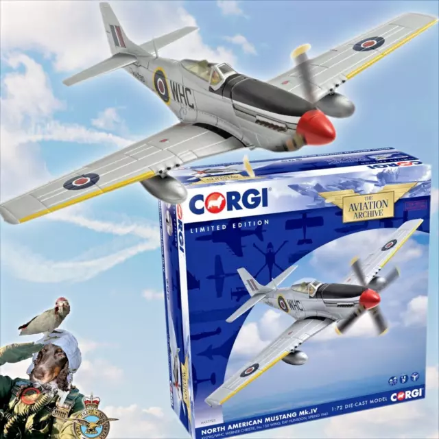 BNIB CORGI RAF MUSTANG Mk.IV KH790/WHC, 1945,  LTD ED AVIATION ARCHIVE AA27703