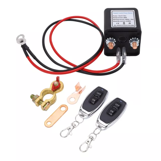 Car Remote Battery Disconnect Switch 12V 250A Upgraded Long Distance Control