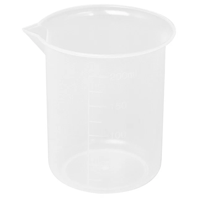 KITCHEN LAB GRADUATED Beaker Clear Plastic Measuring Cup Thicken with