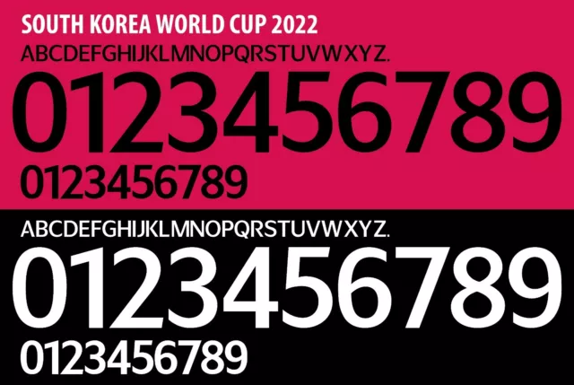 Name&Number Set For South Korea World Cup 2022 Home/Away National Football