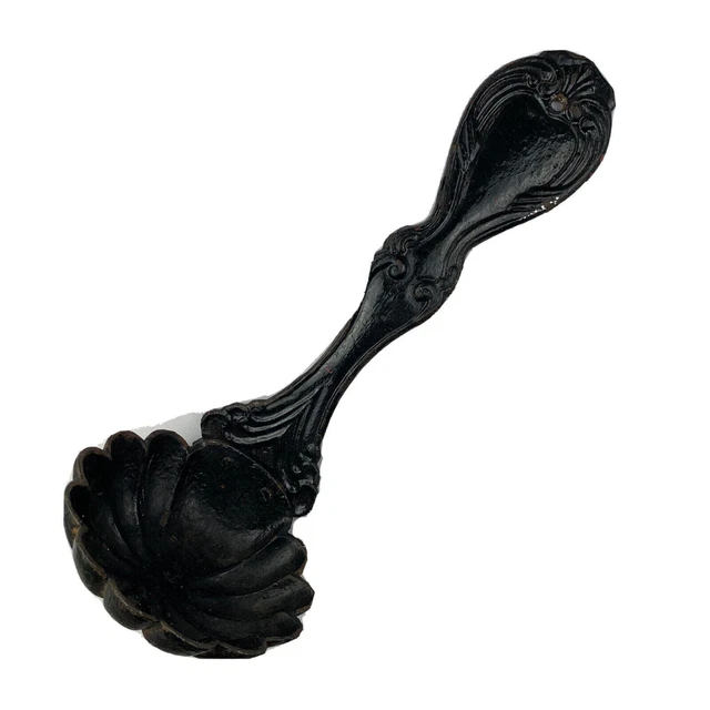 Vintage Wrought Iron Large Decorative Wall Spoon Ladle Decor Antique