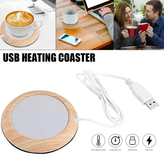 Electric Cup Heating Coaster USB Coffee Mug Warmer Milk Beverage Thermos Mat