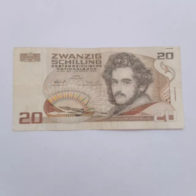 Austria 20 Shillings 1986 banknote Demonitized Note Zwanzig Shilling Banknote