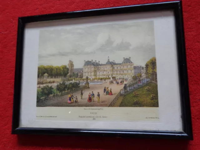 PARIS - Palais du Luxembourg - Litho de Deroy - Imp. Lemercier - 1868 - Encadrée