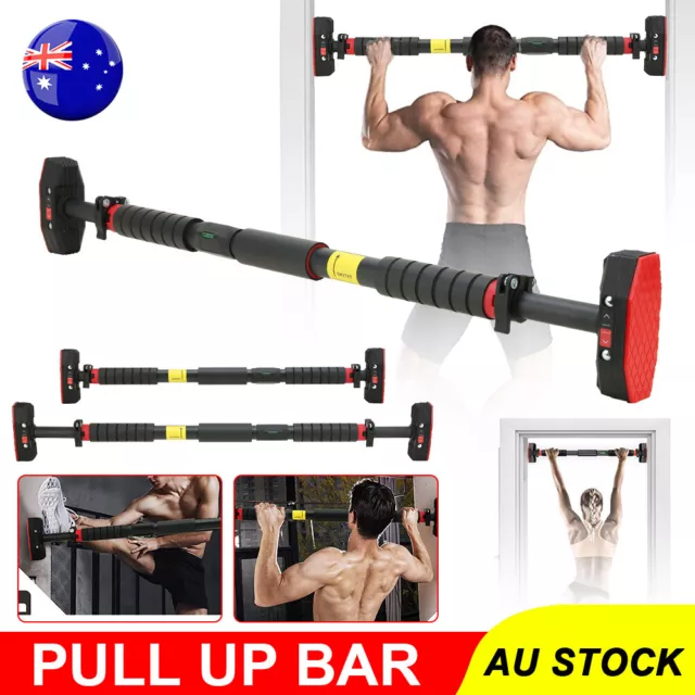 Pull Up Bar Chin Up Bar 70-100cm Adjustable Push Up Bar Doorway Wall Gym 200KG