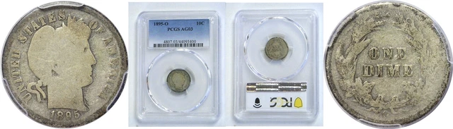 1895-O Barber Dime PCGS AG-3