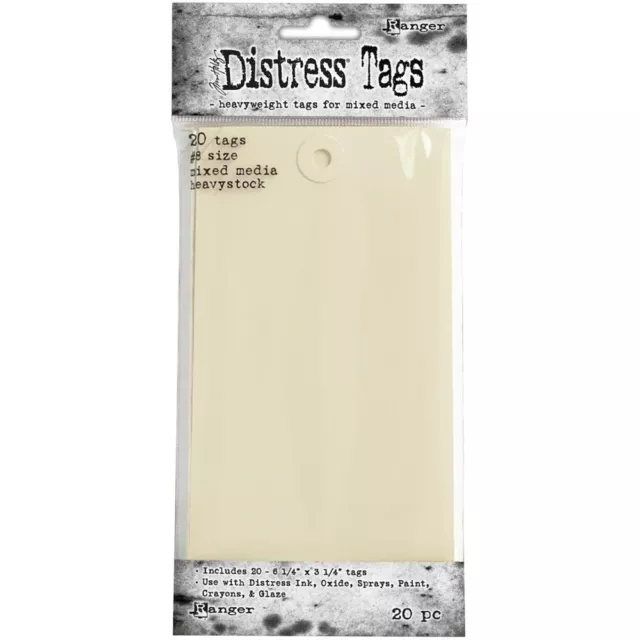 Ranger Tim Holtz Distress Craft Tags #8 Mixed Media Heavyweight Scrapbooking