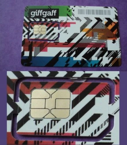 Scheda telefonica cellulare SIM Card INGLESE UK ricaricabile Standard Micro Nano