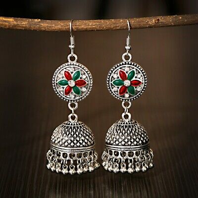 Charm Women's Boho Ethnic Style Metal Bells Earrings Ear Studs Retro Jewelry