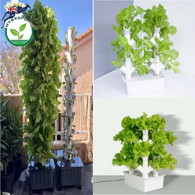 Vertical Hydroponics Growing System Garden Smart Herb Garden Plant Kit with Tank