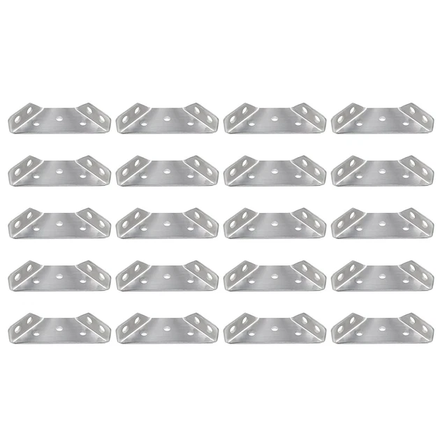 20PCS 67*22mm Stainless Steel Triangle Support Angle Brackets Corner Clamp