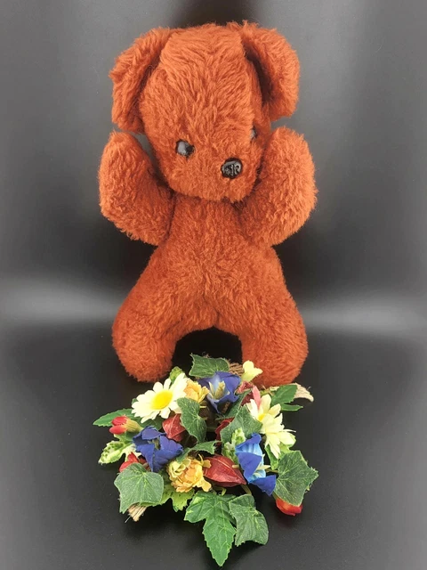 Chien en peluche velours ancien h 33 cm nounours jouet old teddy dog