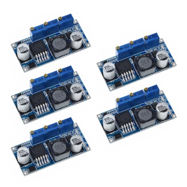 PACK OF 5PCS LM2596 Switching Regulator Module Feature ABS Case Energy ...