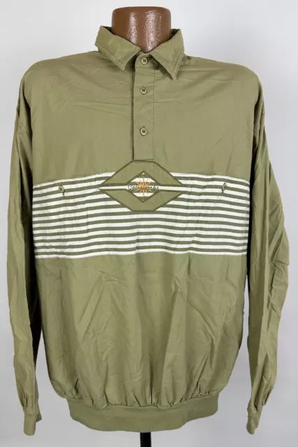 VINTAGE 80S 90S Colorworks Banded Bottom Polo Shirt Men LT Outdoors ...